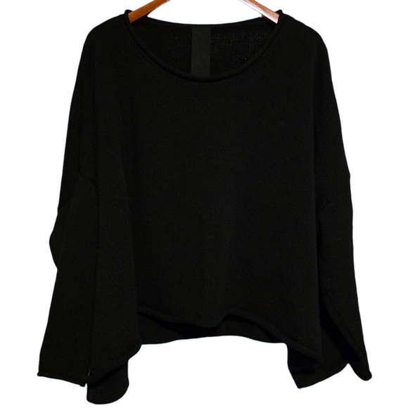 Rundholz Black Label Oversized Knit Cotton Blend Sweater in Black Size Small - Picture 1 of 3